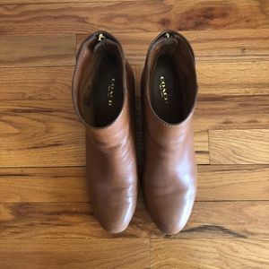 Coach Waldorf Booties in Cinnamon.